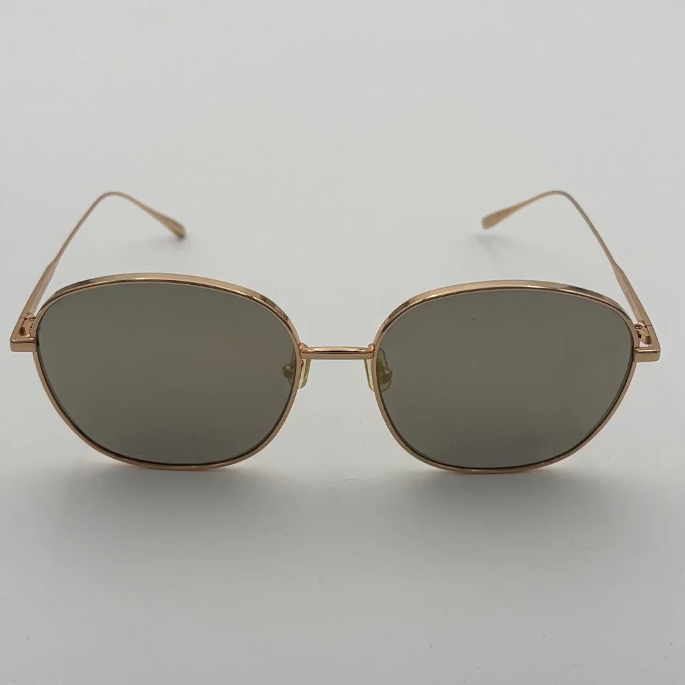 Gentle Monster Double Bread Sunglasses Gold Round Tinted + Case